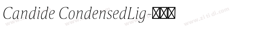 Candide CondensedLig字体转换